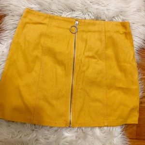 Mustard yellow skirt